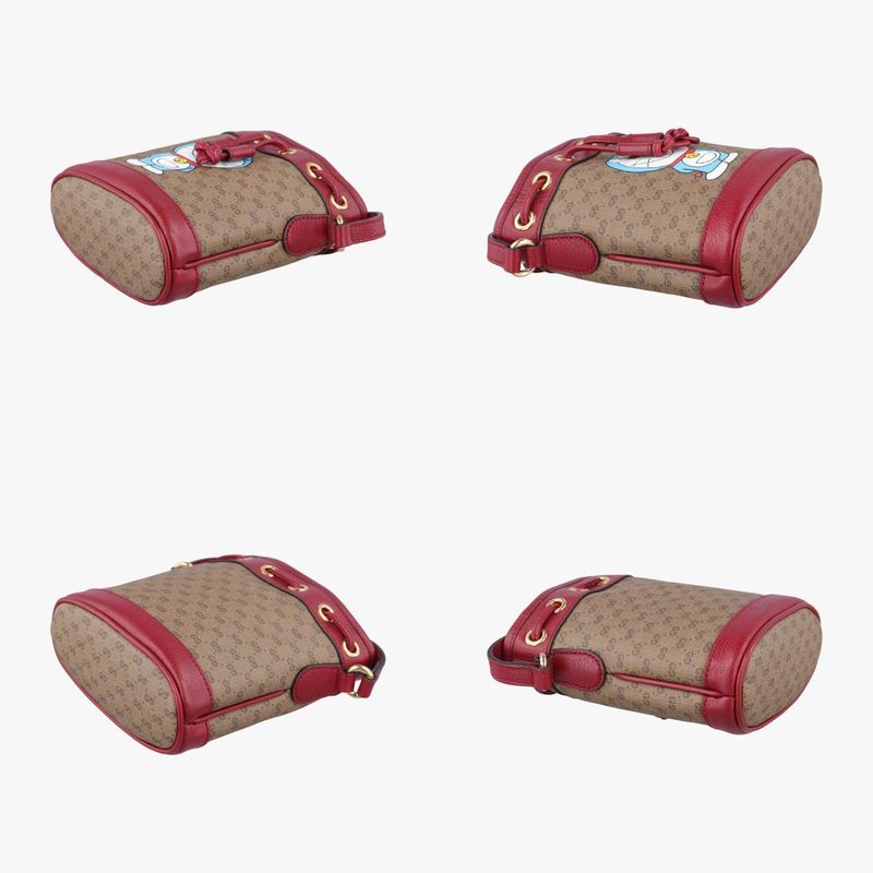 Gucci Doraemon Collaboration Beige X Bordeaux X Multicolor PVC Coated Canvas