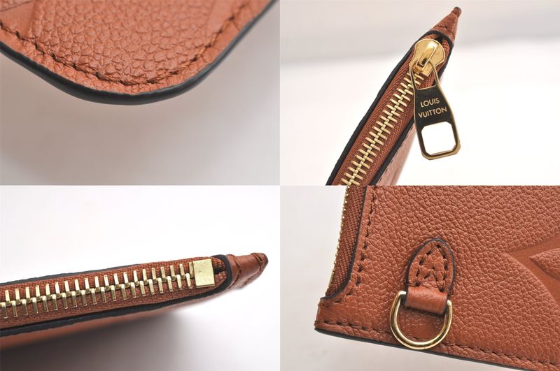 Louis Vuitton Monogram Empreinte Neverfull Pouch Wallet Brown LV 3395n
