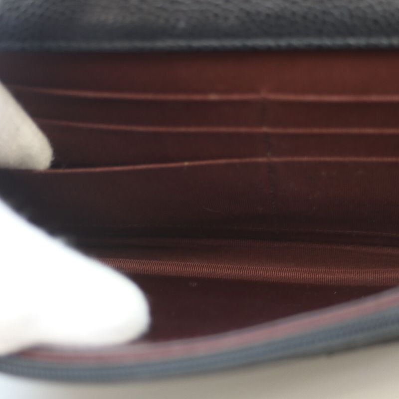 Chanel No 21 Ap0250 Black Caviar Ghardware Chain Wallet