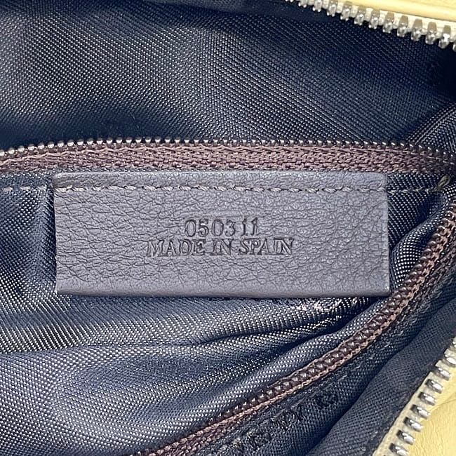 Loewe Handbag Yellow Anagram Excellent Condition Leather Suede Preowned