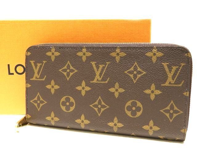 2 Louis Vuitton Zippy Wallet M42616 Brown Monogram Round Zipper Long Wallet