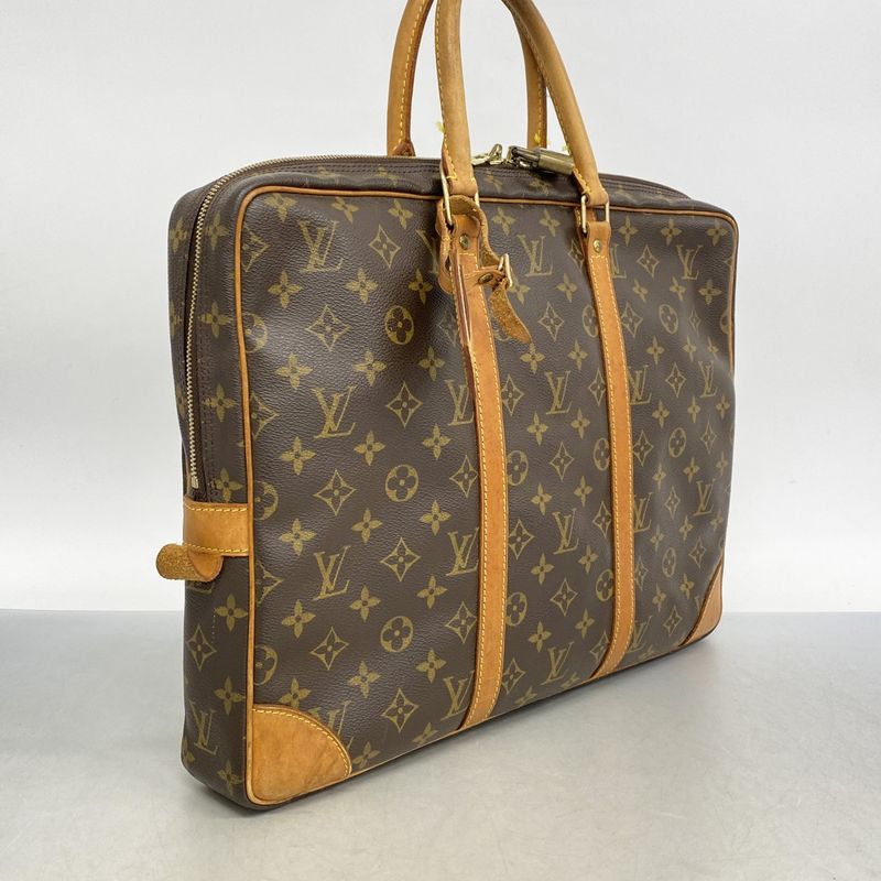 Louis Vuitton Briefcase Monogram Porte Documents M53361 Brown Men's