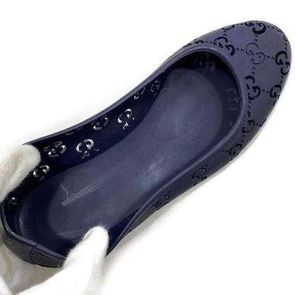 Gucci Flat Shoes Navy Cima Excellent Condition 24.0cm (9.45in) Rubber Preowned