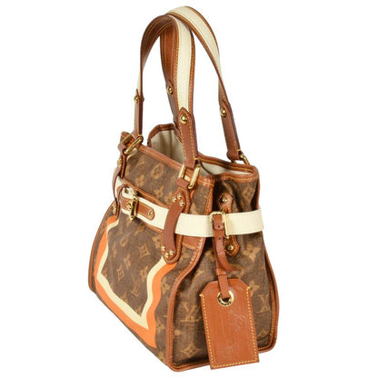 Louis Vuitton Sac Rayures PM Tote Bag M56386 Brown Sp0068