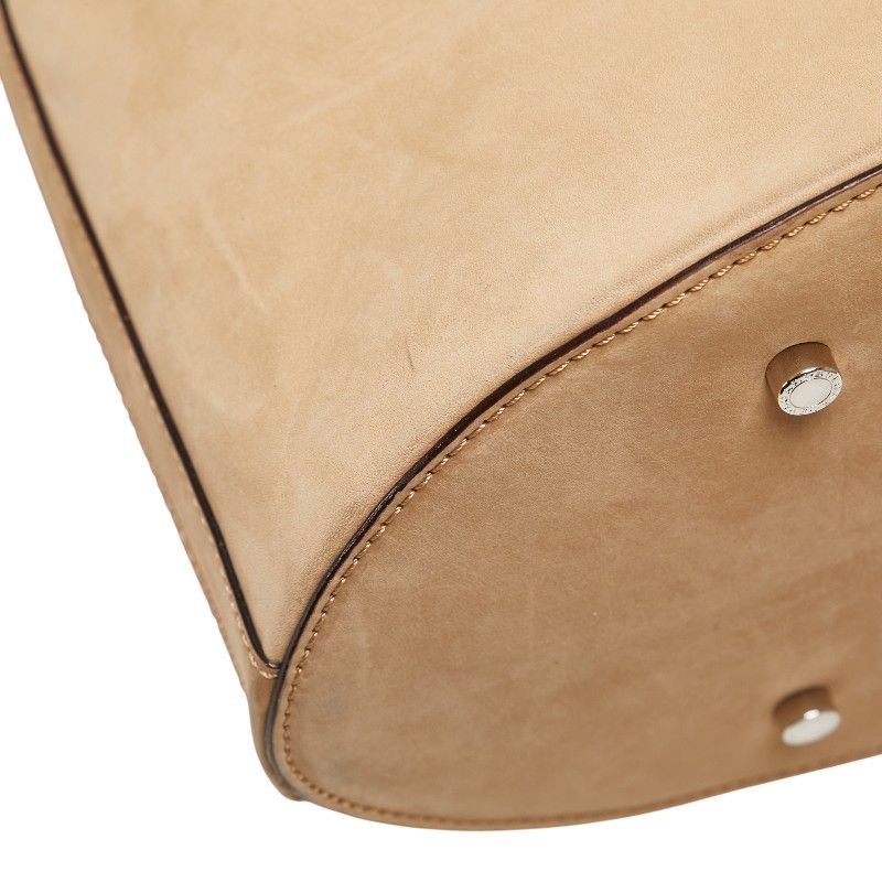 Bulgari Handbag Shoulder Bag 2WAY Beige Nubuck Women Bvlgari