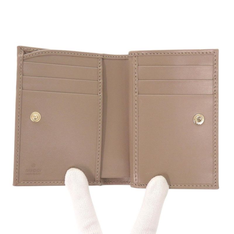 Gucci GG Shadow Medium Wallet 795060 Leather Brown Fold Wallet 1402 Gucci