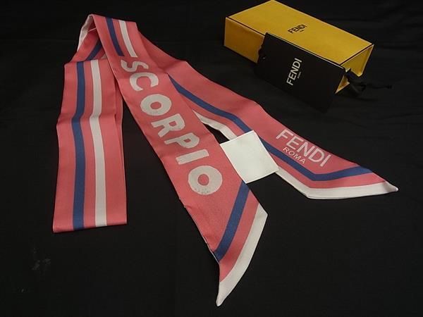 Fendi Lappy 100% Silk Tulle Scarf Women Pink Fj5693