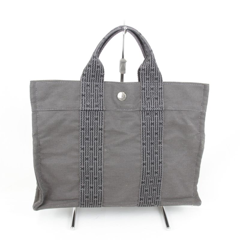 Hermes Her Line PM Handbag Canvas Gray