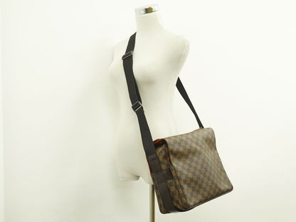 Authentic Louis Vuitton LV Naviglio Damier Ebène Shoulder Bag Messenger Bag