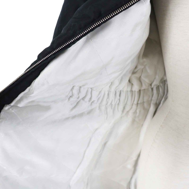 Louis Vuitton Ffco018flx Silk Blend With Belt Total Monogram Down Coat Black