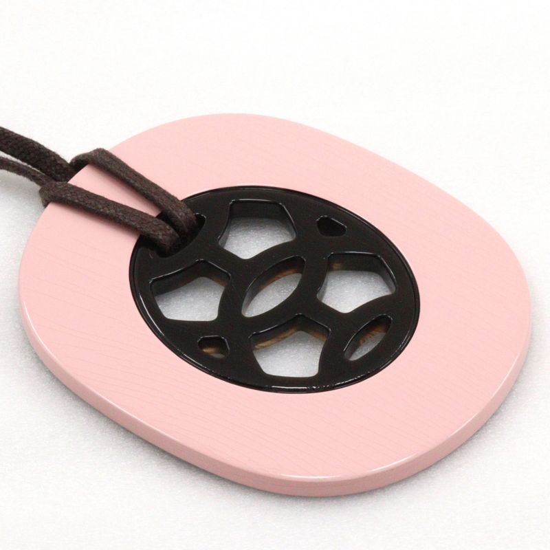 Hermes Lift GM Buffalo Horn Pink/brown Ladies 16g Necklace