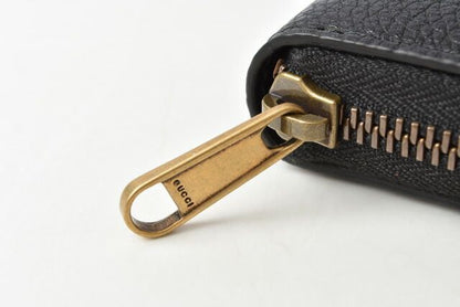 Gucci Coin Case Card Case Gucci Mini Wallet Coin Purse Vintage Logo Print Black