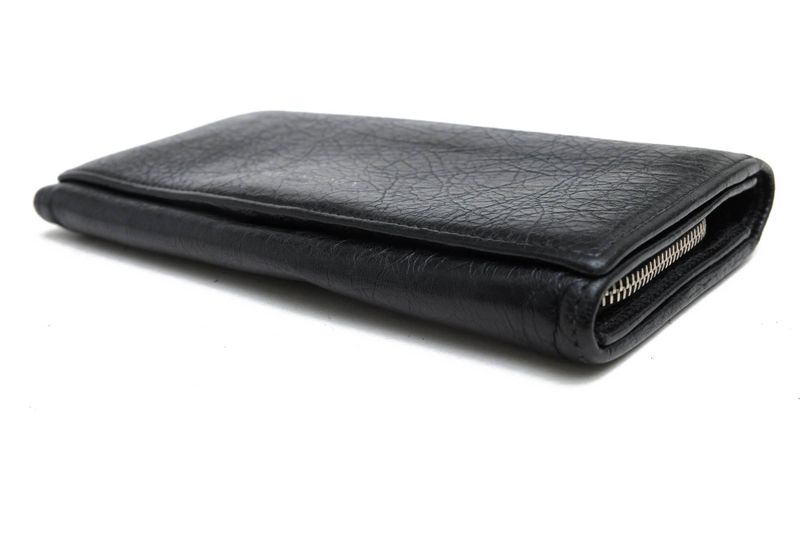 Balenciaga Wallet Men Leather Genuine Black 419806 1000 D 555583 with Coin