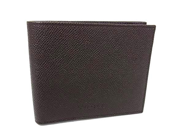 Bvlgari Leather Bifold Wallet Billfold Card Holder Men's Women's Brown Fu2217