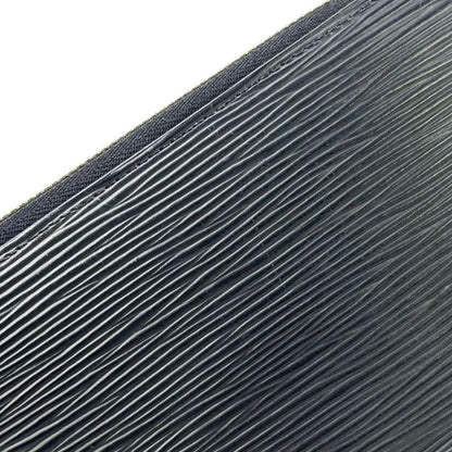 Louis Vuitton Zippy Wallet Epi Noir Black Leather Black Round Zipper Long