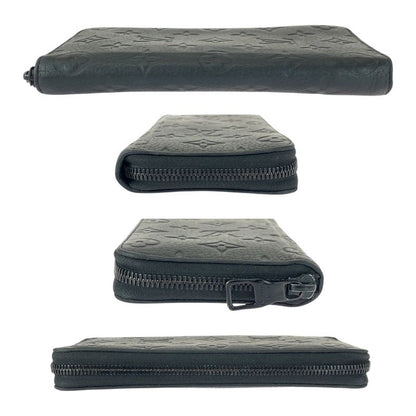 Louis Vuitton Monogram Empreinte Zippy Wallet Vertical Black Leather M69047