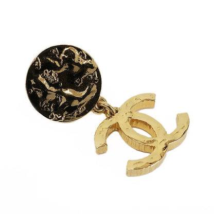 Chanel Earrings Coco Mark Gold Coco Mark Pair Unused Accessories