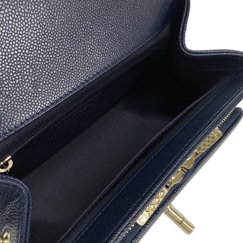 Chanel Shoulder Bag Business Affinity Small/matelasse /small Top Handle Flap