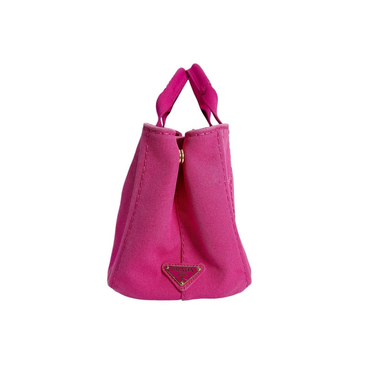 Prada 1 Bg439 Canapa Handbag Mini Tote Bag Pink