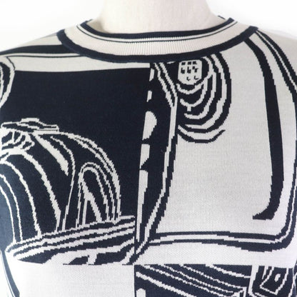 Hermes 24 Year 4e2654d6 None Order Silk Knit Jacquard Short Sleeve Short Sleeve