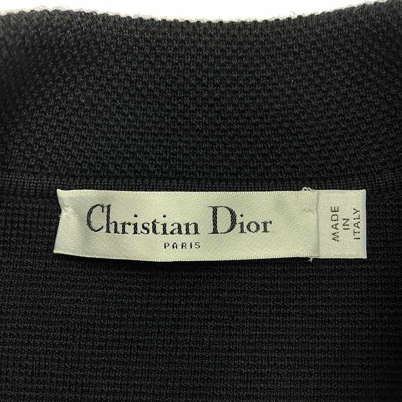 Christian DIOR - Logo Pearl Button Single Knit Jacket - 36 - Black - Women