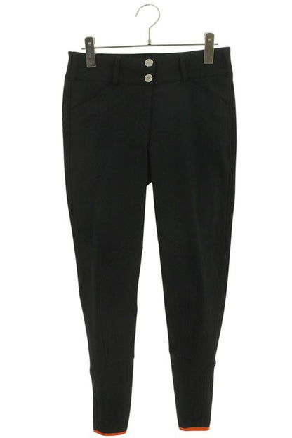 Hermes Jump Serie Button Stretch Jogger Riding Long Pants Women 36