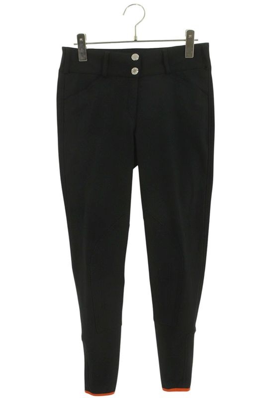 Hermes Jump Serie Button Stretch Jogger Riding Long Pants Women 36