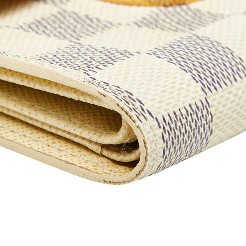 Louis Vuitton Damier Azure Porte Feuille Koala N60013 White Gold PVC Plated