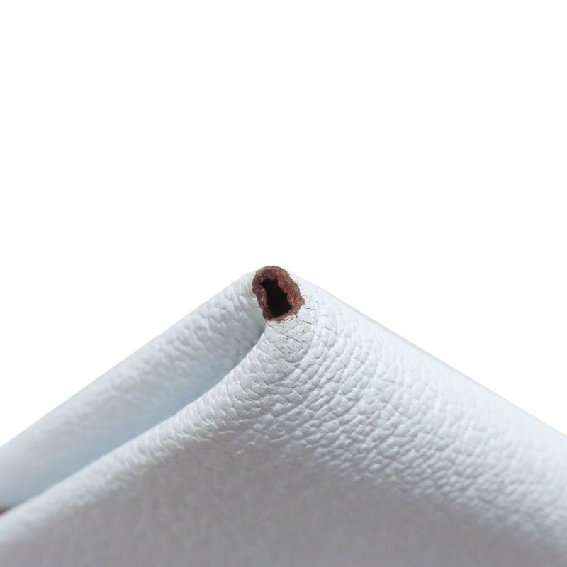 Hermes Calvi Blue Brume Silver Hardware Card Case Chevre Women