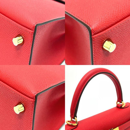 Hermes Handbag Kelly 25 Outer Stitch Vaux Epson Rouge Radieux Gold Hardware Red