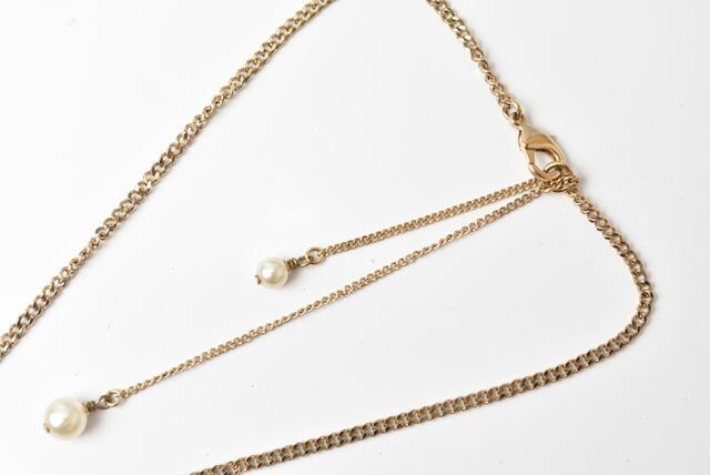 Chanel Necklace Pendant Chanel Coco Mark CC Pearl Motif Gold