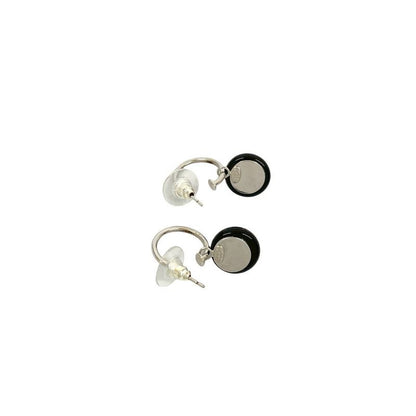 Chanel Coco Mark Motif Plastic Plated Earrings Accessories Small 99P