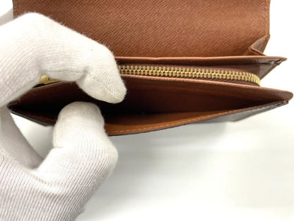 Louis Vuitton Monogram Porte Monet Vieux Trésor M61730 Foldable Wallet L-shaped