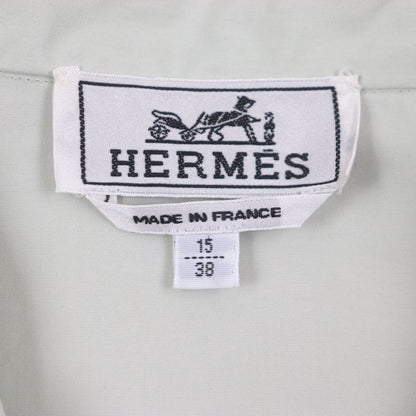  Hermes 23AW 100% Cotton Serie Button Long Sleeve Long Sleeve Shirt Light