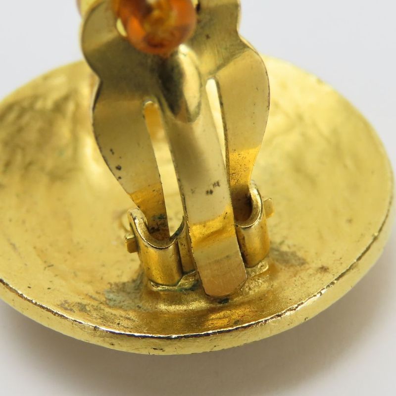 Chanel Earring Coco Mark Metal Gold Plated Accessories 96A Ladies Women Chanel