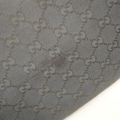 Gucci Shoulder Bag GG Canvas 122790 Canvas Black Silver Hardware Women