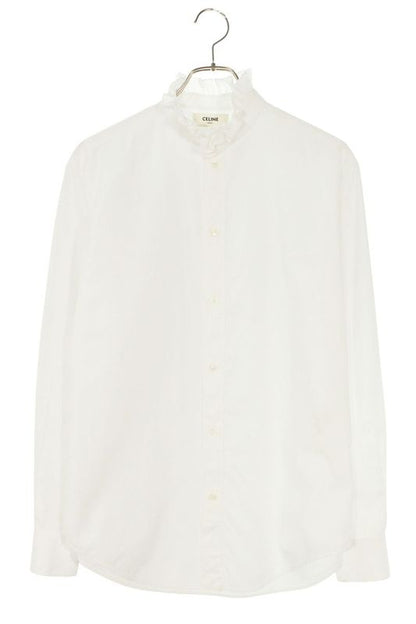 Celine 2c661091f Peasant Collar Ruffle Long Sleeve Shirt Men 38