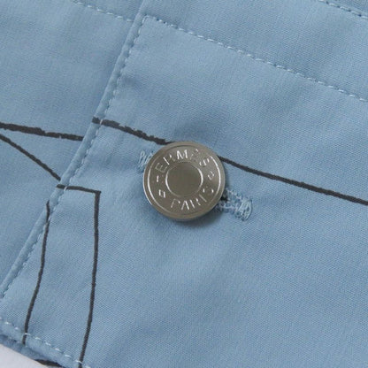 Hermes 24SS Selles En Fragments Finesse 100% Cotton Sellier Button Long Sleeve