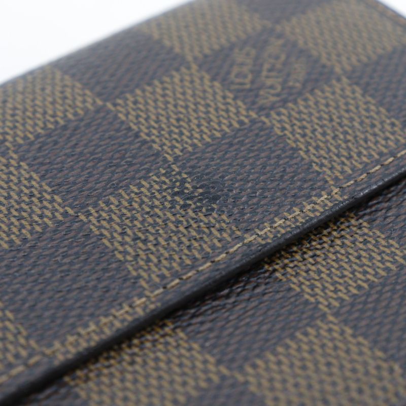 Louis Vuitton Portobier Carte Cles Di W Hook N61652 Damier Canvas Brown Sp0056