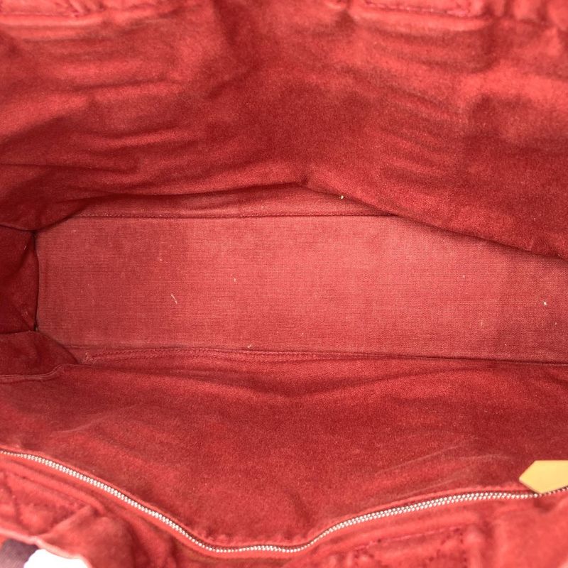 Hermes Fourre Tout MM Handbag Tote Bag Handbag Bag Silver Hardware Canvas Red