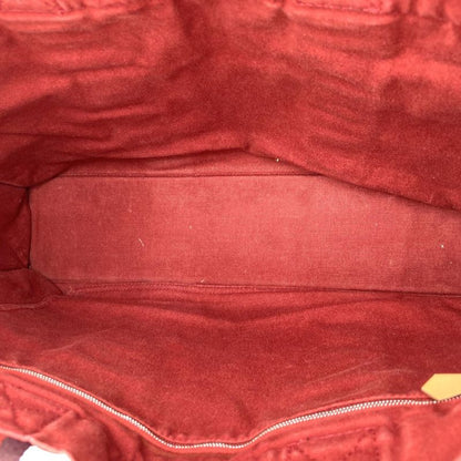 Hermes Fourre Tout MM Handbag Tote Bag Handbag Bag Silver Hardware Canvas Red