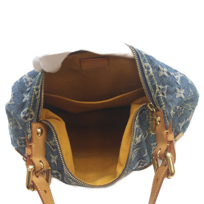 Louis Vuitton 08 M95048 Monogram Denim Baggy GM Tote Bag One Shoulder Blue Women