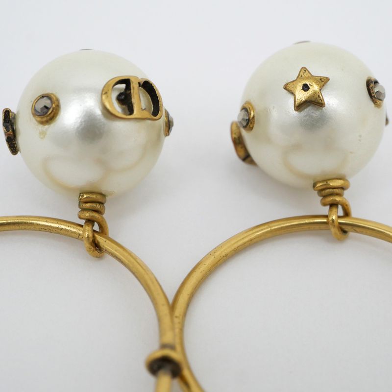 Dior Hoop Earrings Fake Pearl Women's Accessories - Accessories