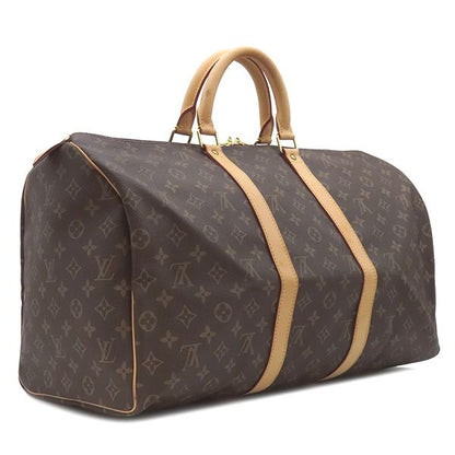 Louis Vuitton Boston Bag Keepall 50 Monogram Canvas Monogram Gold Hardware
