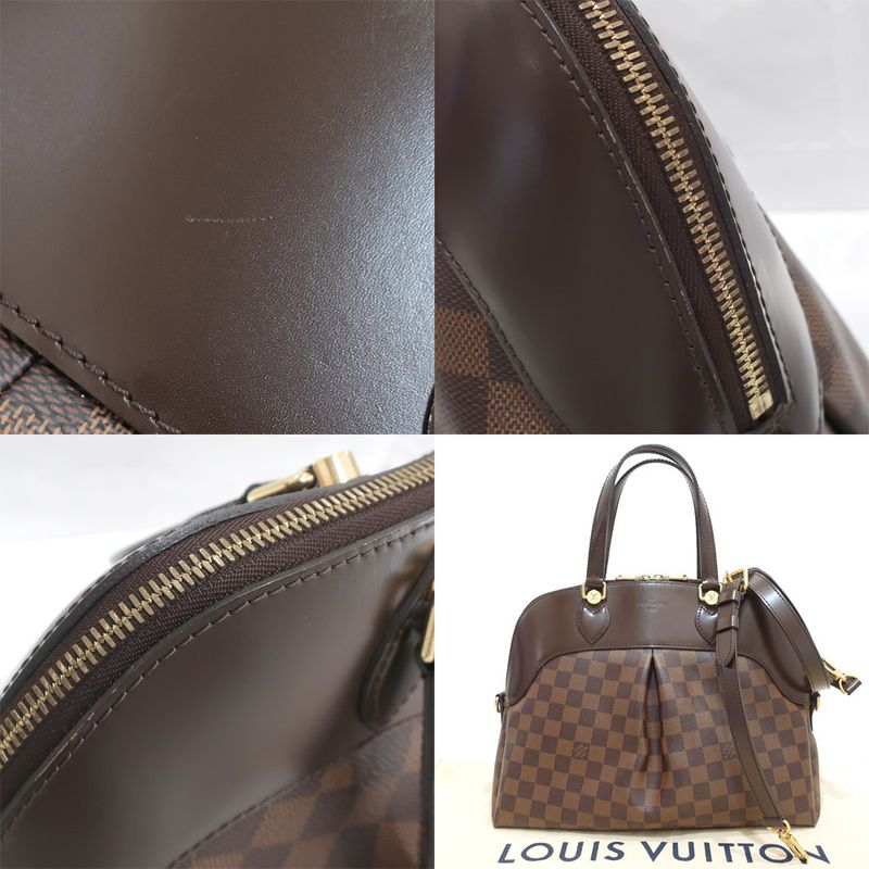 Louis Vuitton Salvi Damier N41399 Brown Gold Hardware Handbag Shoulder