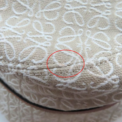 LOEWE K820hb1x41 Anagram Jacquard Logo Leather Use Bucket Hat Ecru/soft White