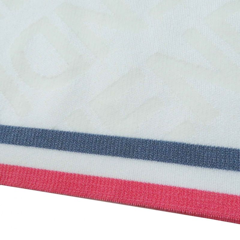 Fendi 2023 Fzq719 ANZE Logo Pattern Long Tight Skirt White Pink Gray 36 Made