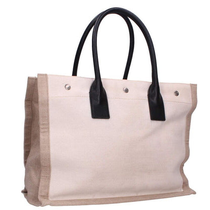 Saint Laurent Paris RIVE Gauche Rive Gauche 617481 Logo Print Canvas Tote Bag