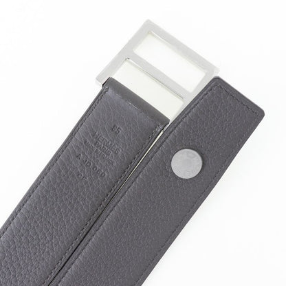 Hermes Serie Taurillon Clemence Etang Gray A Men's Belt