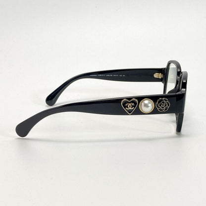 Chanel Cocomark Camellia Sunglass Es 5417 3438-S-a Black Fake Pearl Box/case